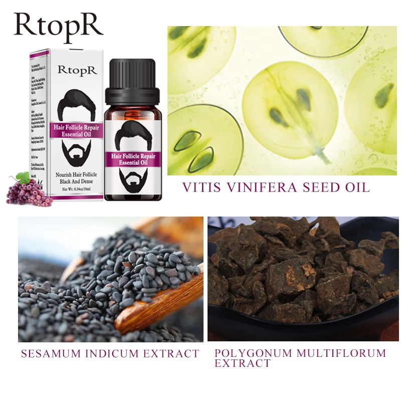 Tinh Dầu RtopR Kích Thích Mọc Râu / Tóc / Lông Mày Dưỡng Ẩm Mềm Mịn Cho Nam 10ml | BigBuy360 - bigbuy360.vn