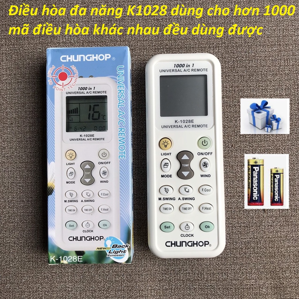 Điều khiển điều hòa K-1028E đa năng dành cho 1000 mã điều hòa