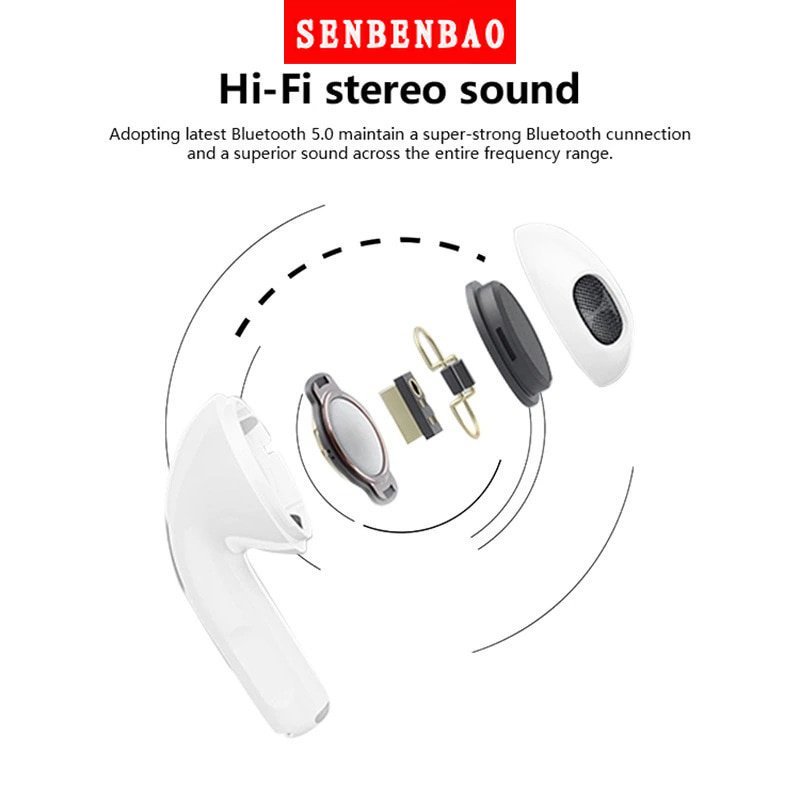 Tai Nghe Bluetooth Không Dây Pro6 TWS Bluetooth 5.0 TWS Kèm Hộp Sạc Cho Android