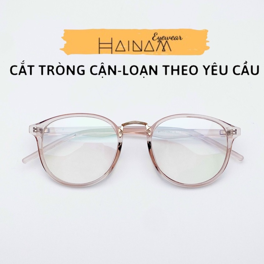 Gọng kính cận dẻo dáng tròn siêu nhẹ mã 209 dành cho nữ