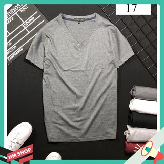 {HÌNH THẬT2} ÁO THUN TRƠN CỔ TIM  ĐỦ MÀU UNISEX