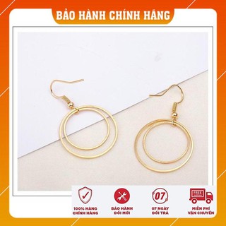 [Bông tai siêu rẻ] Bông tai siêu rẻ_hoa tai xinh_phụ kiện nữ xinh_bông tai tròn hai vòng xinh xắn