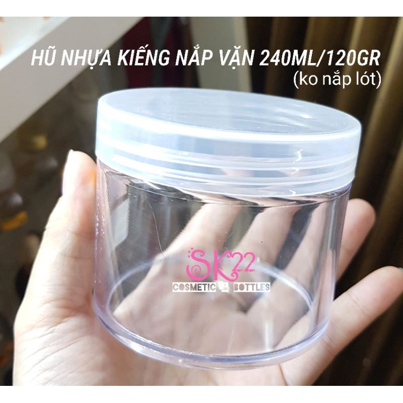 HŨ NHỰA TRONG NẮP VẶN 500ml/240ml/200ml/100ml