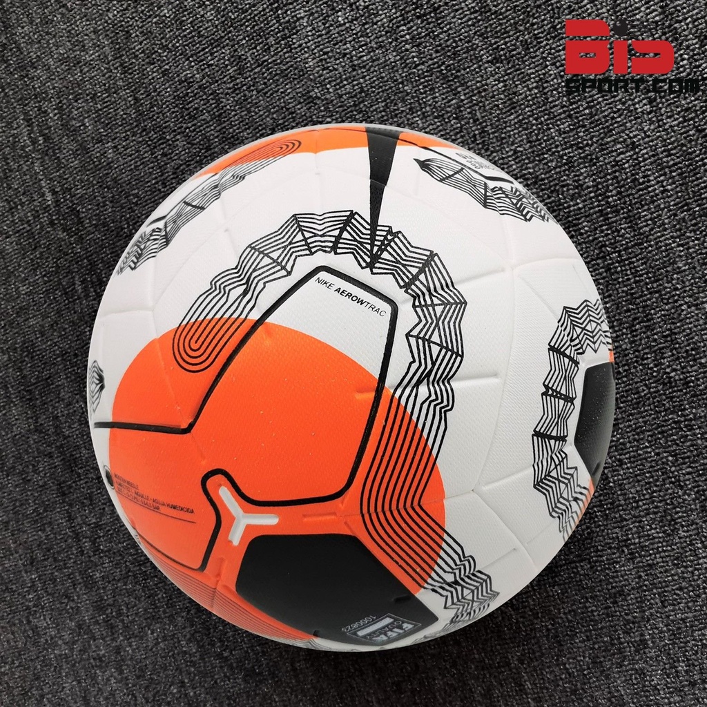 Quả Bóng Đá Da Nike Premier league Srike Pro Size 5 - Bóng Đúc Cao Cấp Hàng Loại 1 - Trắng Cam