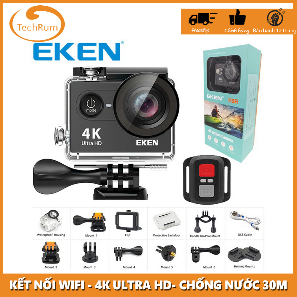 Camera Hành Trình Ô Tô Eken H9R 4K Ultra HD Wifi, Camera Hanh Trinh, Chất Lượng 4K 30Fps, Chụp Ảnh 20Mp