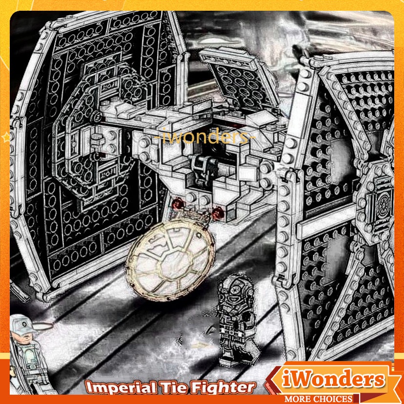 Imperial Tie Fighter Building Blocks Star Stormtrooper NI-L8 MOC / 75300 Quà tặng Đồ chơi cho Bé trai Người lớn