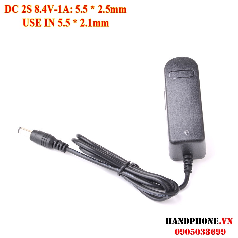 Combo 10 cái bộ sạc nguồn Adapter AC-DC sạc pin 2S 8.4V-1A (1000mAh) Chuẩn cắm 5.5 * 2.5mm / 5.5 * 2.1mm