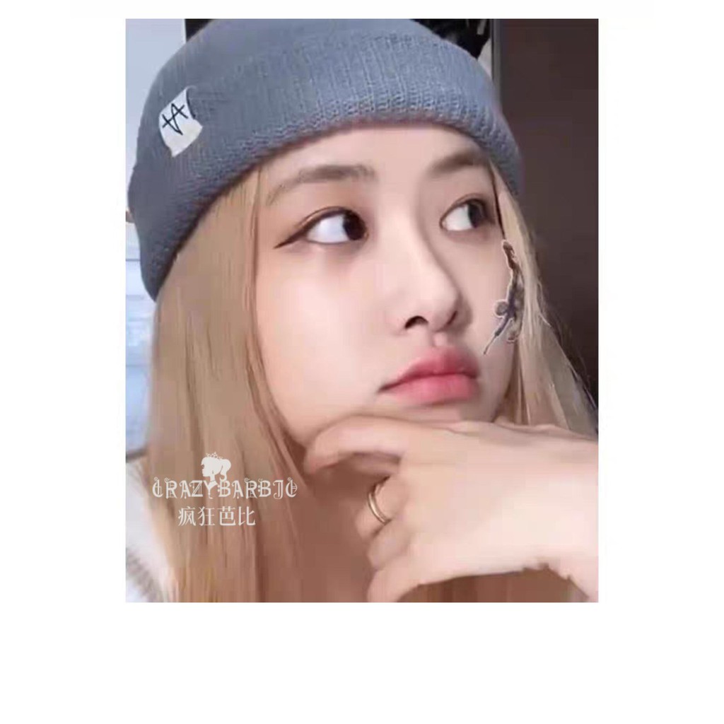 Jennie Lisa Rose Blackpink Mũ len dệt kim thời trang Hàn Quốc theo phong cách nhóm dành cho nữ