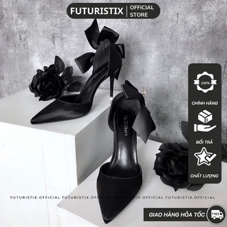 Giày Cao Gót  Futuristix Guốc Nơ 10cm, sành điệu cá tính  - G080