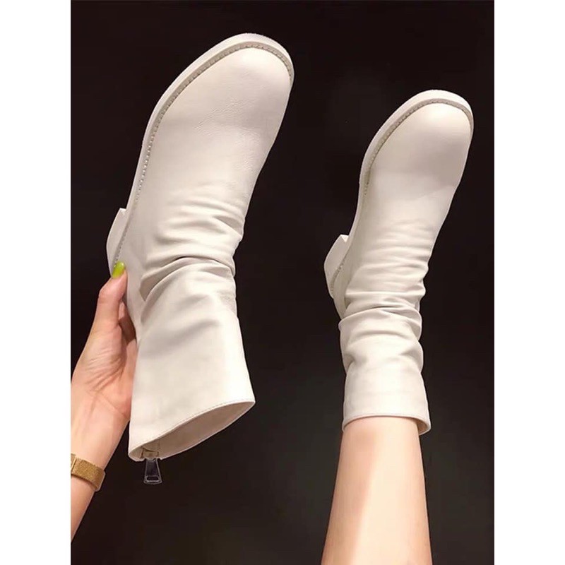 [Mã FASHIONGREEN15 giảm 10% tối đa 30k đơn từ 99k] (VIDEO) Bốt nữ ulzzang da mềm Nhún siêu đẹp nữ tính | BigBuy360 - bigbuy360.vn