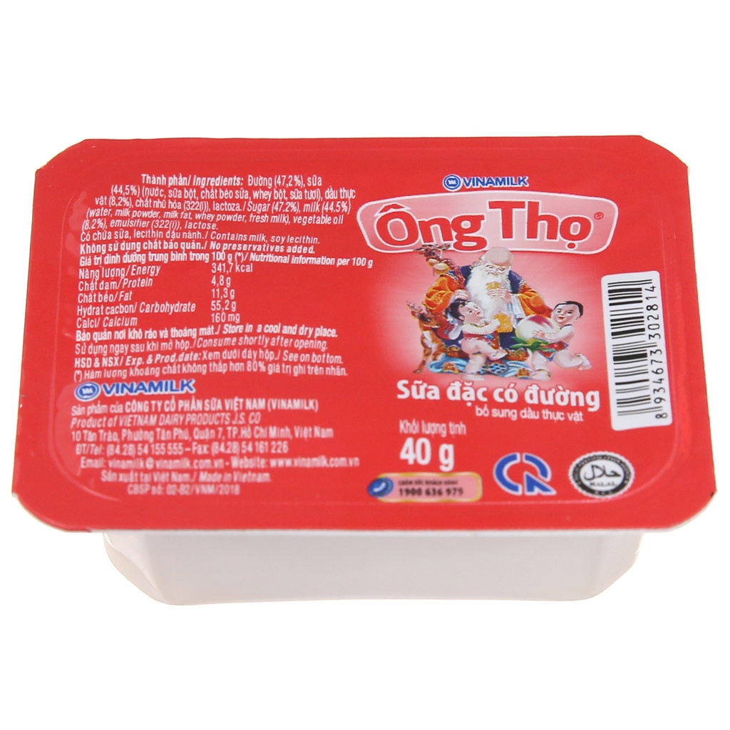 Sữa đặc có đường Ông Thọ Đỏ hộp 40g