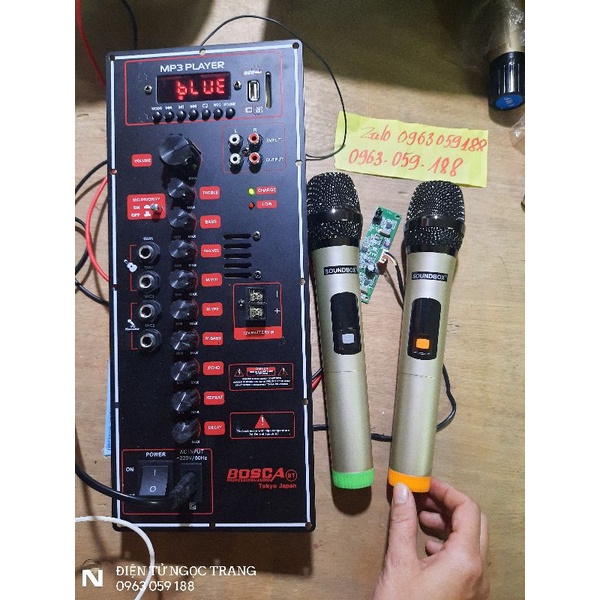 Mạch Loa Kéo Bass Đơn 30 /40 Coil 51 - Kèm 2 Tay Micro Không Dây