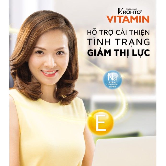 Nước nhỏ mắt V.ROHTO vitamin - Bổ sung vitamin, ngừa mỏi mắt, mờ mắt