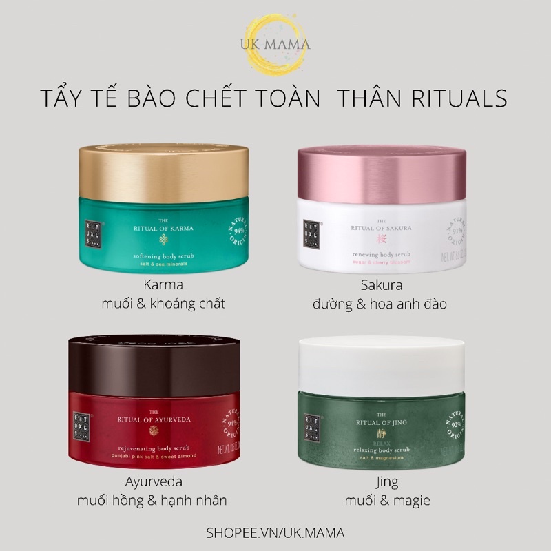 Tẩy da chết toàn thân Rituals UK