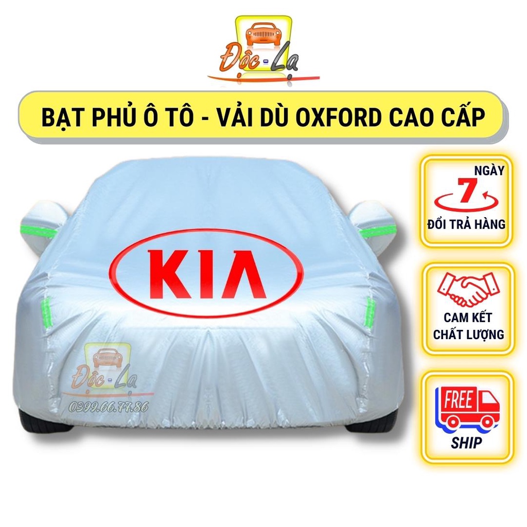 Bạt Phủ Ô Tô Vải Dù Kia Morning, Soluto, Cerato, Seltos, K3, Rondo, Optima, Sorento, Sedona chống nóng, chống nước