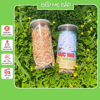 Khô mực xé sợi hấp dừa Hũ 250gr - Đồ ăn vặt loại ngon, đậm vị - BẾP MẸ BẮP
