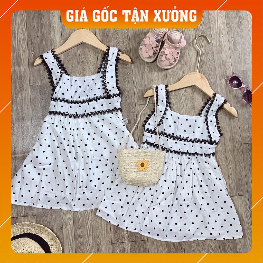 Váy chấm bi dành cho bé gái ( chấm bi đen trắng )