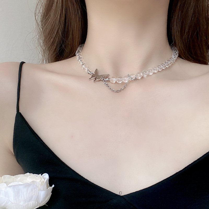 Vòng Cổ Choker Mặt Hình Bướm Dễ Thương Quyến Rũ Dành Cho Nữ