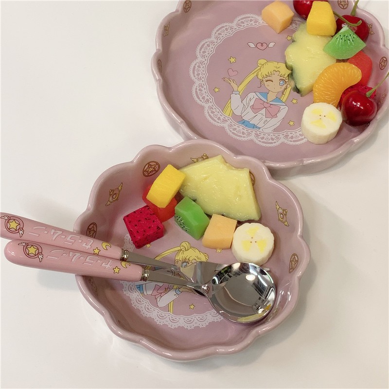 Bát, đĩa, dĩa, thìa Thủy Thủ Mặt Trăng, Sakura Thủ Lĩnh Thẻ Bài  mẫu 1