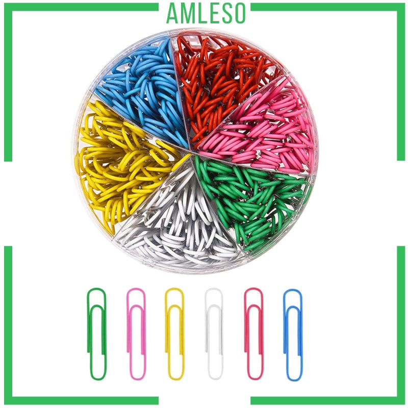 [AMLESO]600pcs Large Paper Clips Marking Clips Office Supplies Studen Stationery