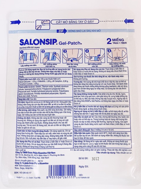 COMBO 5 BỊCH DÁN SALONSHIP MÁT LẠNH GIẢM ĐAU