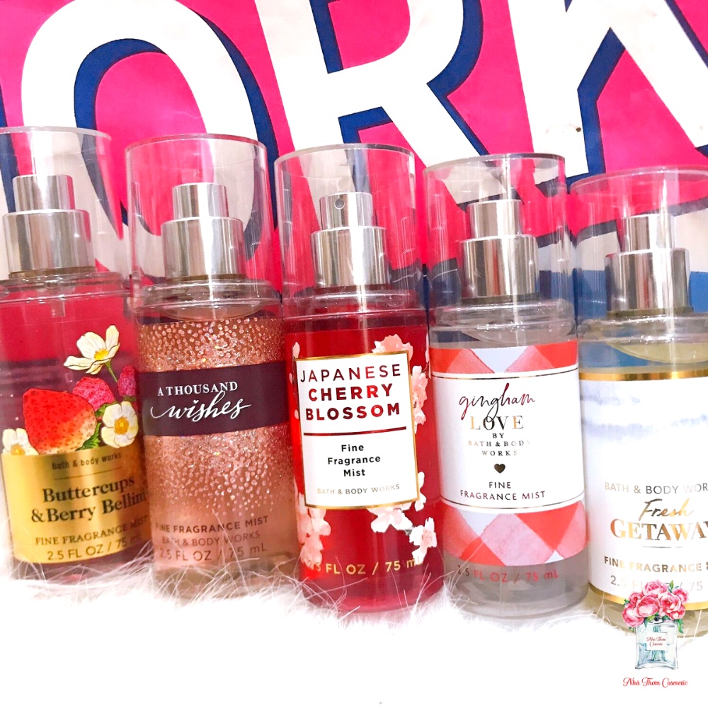 Xịt Thơm Toàn Thân Bath & Body Works Japanese Cherry Blossom Hương Thơm Hoa Anh Đào Thanh Mát Ngọt Ngào 88ml
