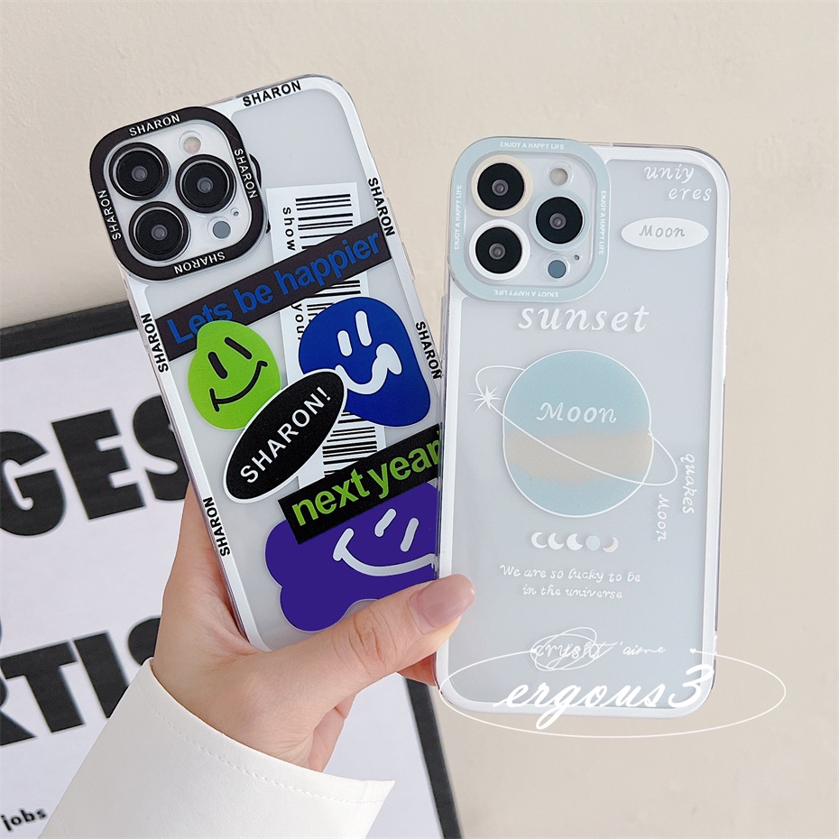 Ốp Điện Thoại Mềm Trong Suốt Họa Tiết Hành Tinh Mặt Trăng Cho iPhone 13 12 11 Pro Max SE2020 X XR Xs Max 7 8 Plus