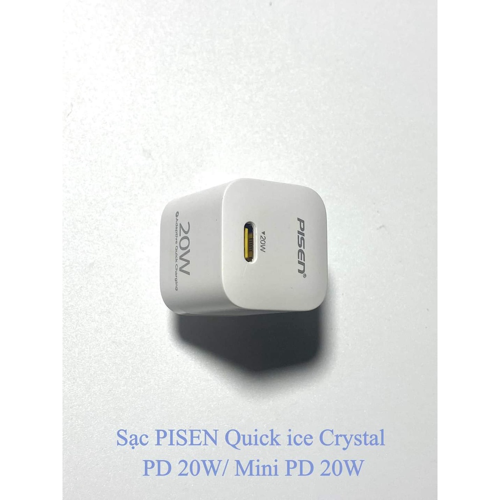 Củ Sạc Nhanh Pisen Quick Teeny 20W PD - Hàng Chính Hãng