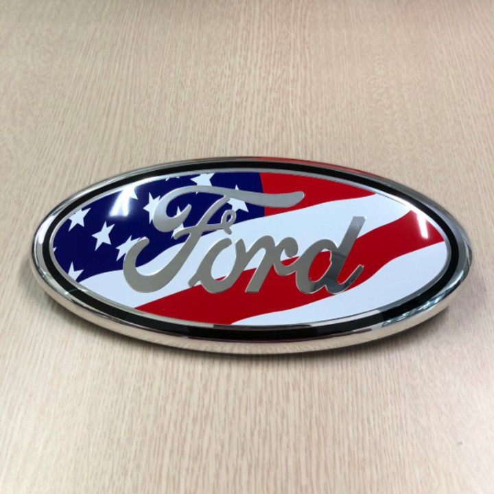 Biểu tượng logo cao cấp thương hiệu FORD (Trước xe) - Có 3 mầu: Đen, Xanh và Cờ Mỹ