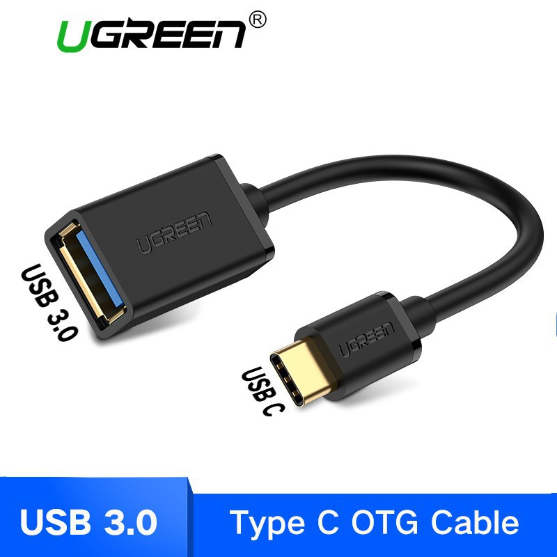 Cáp OTG USB C to USB 3.0 Cao Cấp Ugreen 30701 Chính Hãng (màu đen)
