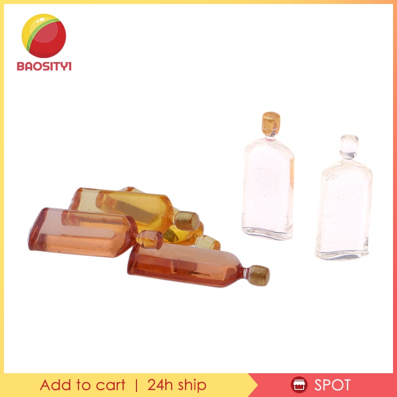 Set 6 Chai Rượu Whisky Mini Trang Trí Nhà Búp Bê