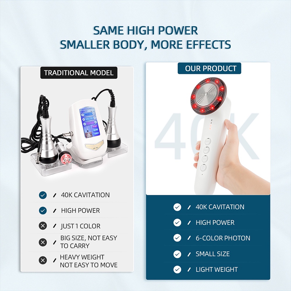 Máy Mát Xa Cơ Thể Giảm Béo Tích Hợp Đèn led 6 Màu 40k
