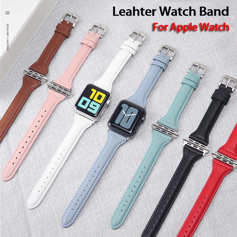 Jansin Dây đeo da chất lượng cao dành cho Apple Watch 8 49mm 41mm 45mm 40mm 44mm 42mm iwatch 8 ultra 7 6 SE 5 4