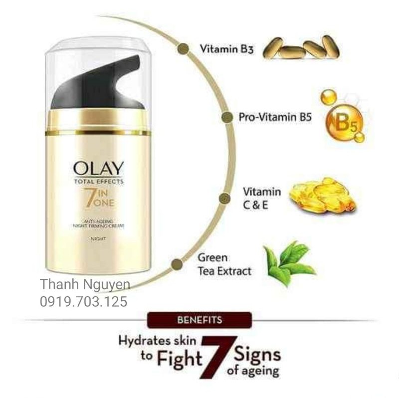 Bản UK . Kem dưỡng OLAY Total Effects 7 in 1