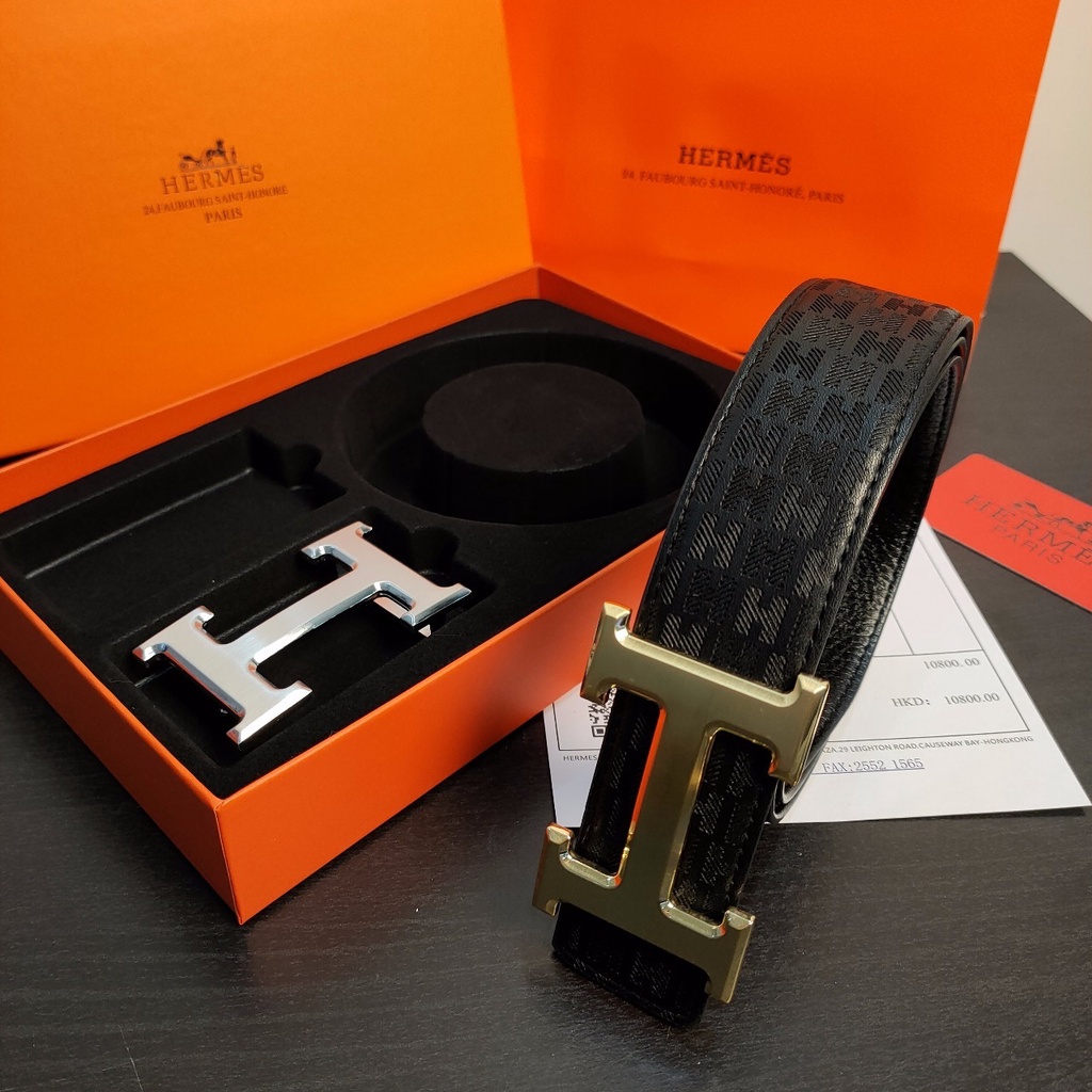 Thắt lưng Hermes khóa kim loại thời trang cho nam nữ