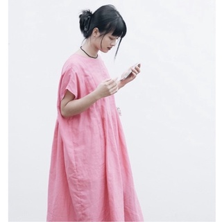 Váy dáng suông rộng freestyle linen thiết kế cao cấp by CALM