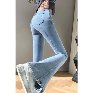 Quần jean nữ cạp cao cạp cao mới mùa xuân và mùa hè /quần jean loe