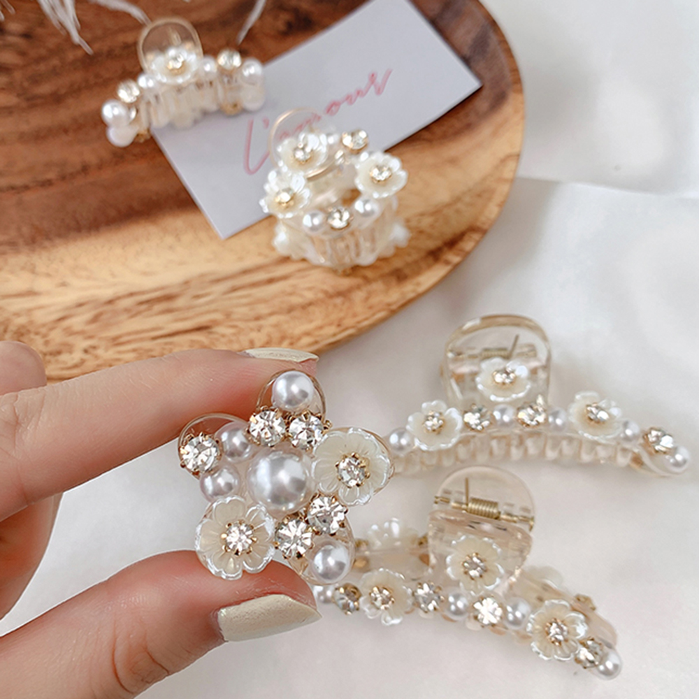 Kẹp tóc đính hạt ngọc trai nhân tạo kiểu dáng thời trang cho nữ