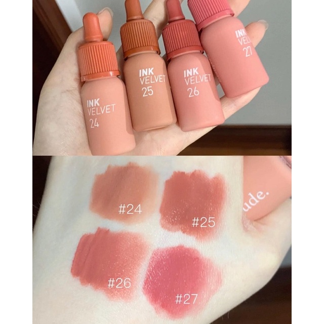 Son Môi Peripera Ink Velvet Nude Siêu Lì Bám Màu Cực Tốt - Màu 01-02-03-24-25-26-27-28