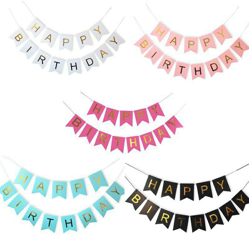 Dây chữ happy birthday ép kim đuôi cá