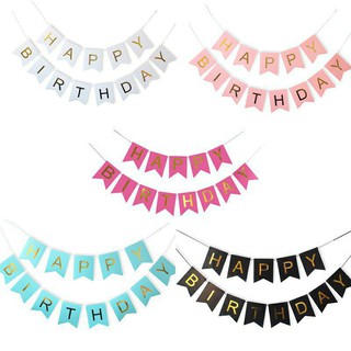 (sỉ) Dây chữ happy birthday ép kim đuôi cá