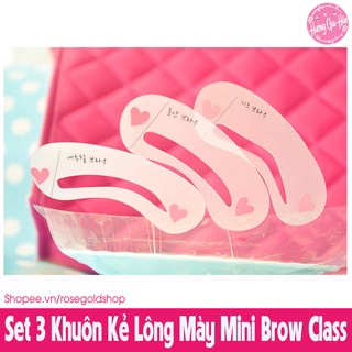 Set 3 Khuôn Kẻ Lông Mày Mini Brow Class
