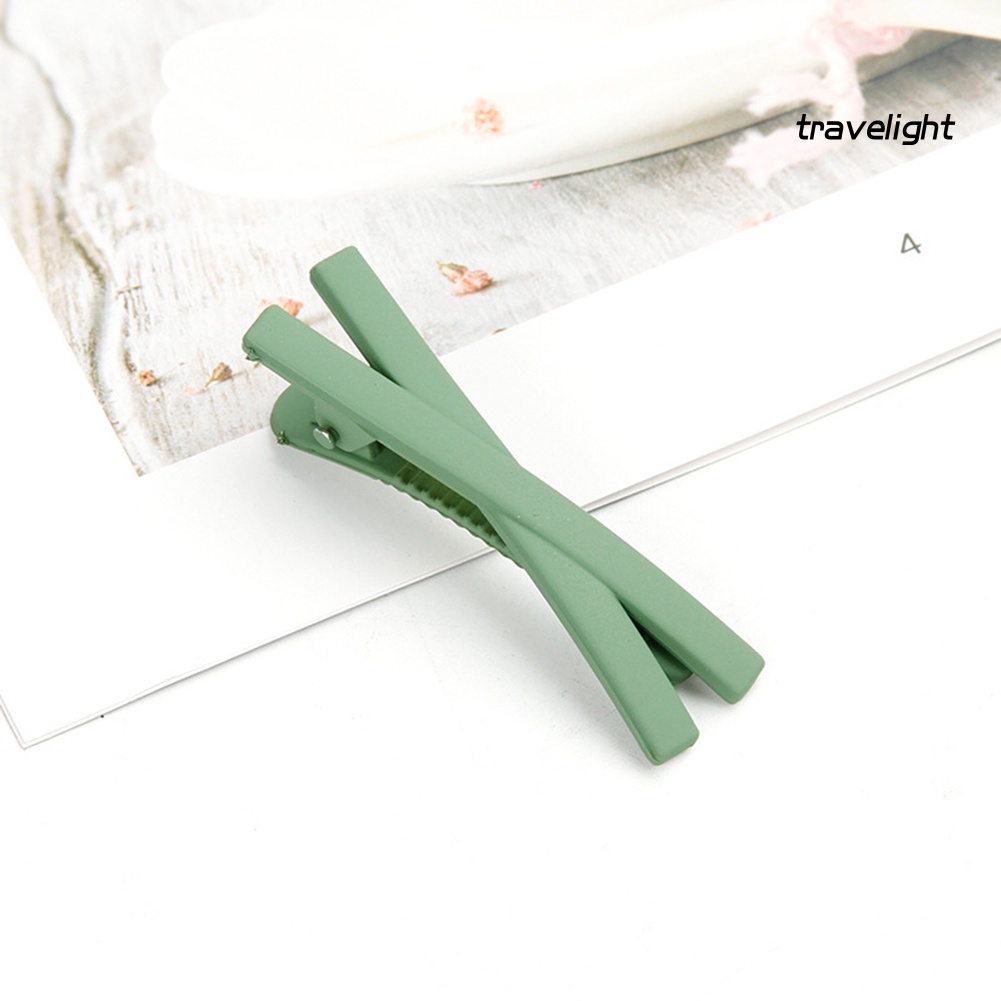 Kẹp Tóc Nhựa Acrylic Màu Sắc Trơn Xinh Xắn Cho Bé Gái
