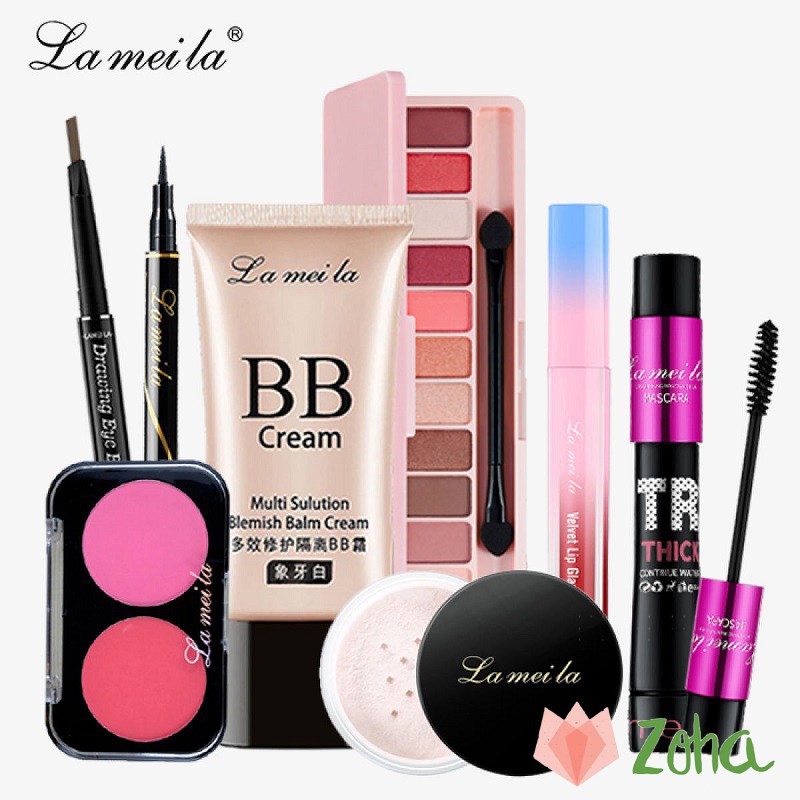 Bộ trang điểm Lameila 8 món chính hãng set trang điểm cá nhân bộ makeup chuyên nghiệp ZH-BTD-L802