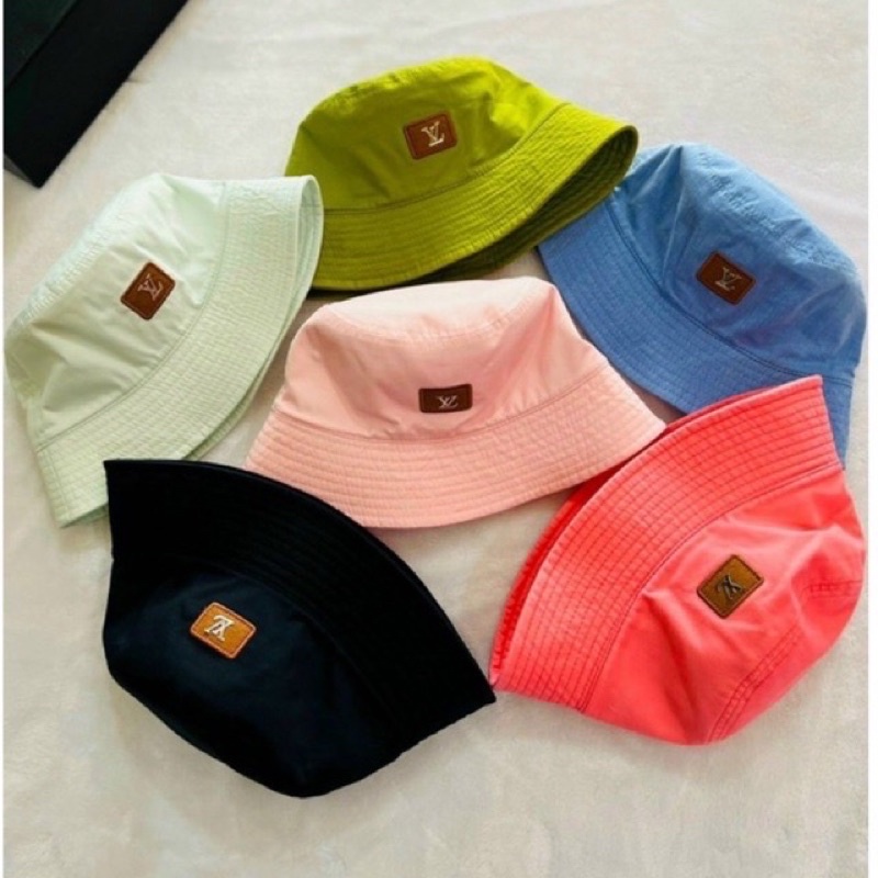 Nón bucket nam nữ, bo cụp thêu logo L đơn giản nhiều màu sắc trẻ trung