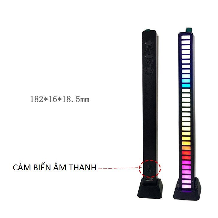Đèn led thanh RGB nháy theo nhạc dải led 16 triệu màu, cảm biến âm thanh cực đỉnh cao, đèn