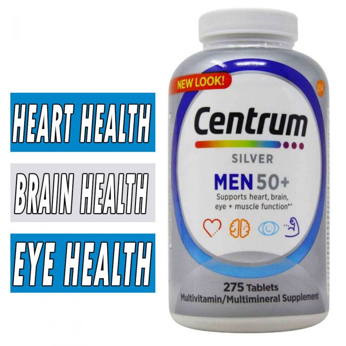 Centrum Silver Men 50+ Vitamin tổng hợp Centrum Men 50+ Mẫu mới 275 viên của Mỹ