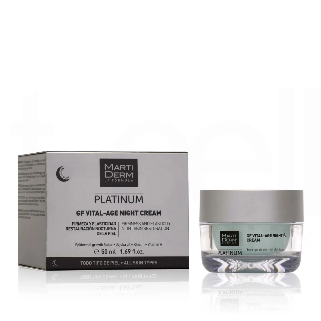 Kem dưỡng MartiDerm Platinum GF Vital Age Night Cream phức hợp 1% Retinol hỗ trợ giảm mụn, trẻ hóa 50ml - AJA'S SKINLAB