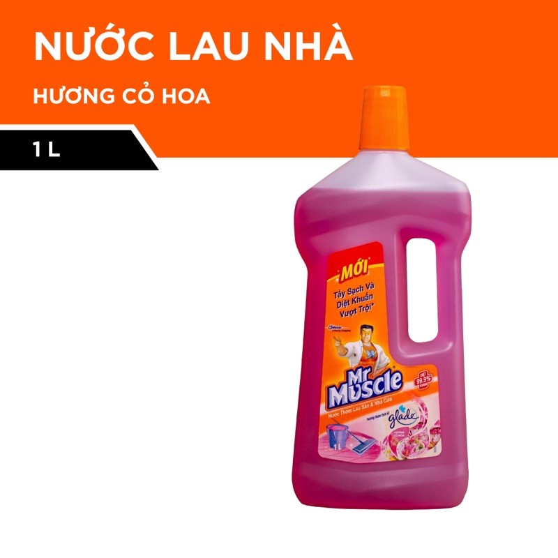 Nước lau sàn Mr Muscle Glade hương cỏ hoa chai 1 lít - Hàng chính hãng DKSH Việt Nam. thumbnail