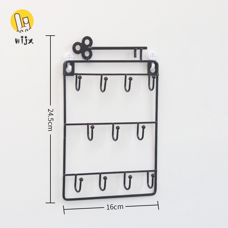 Móc Treo Đồ Gắn Tường Ba Tầng Bằng Sắt Phong Cách Hàn Quốc